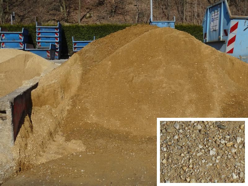 Betonkies als Schüttgut beim Containerdienst Steudel in Greiz
