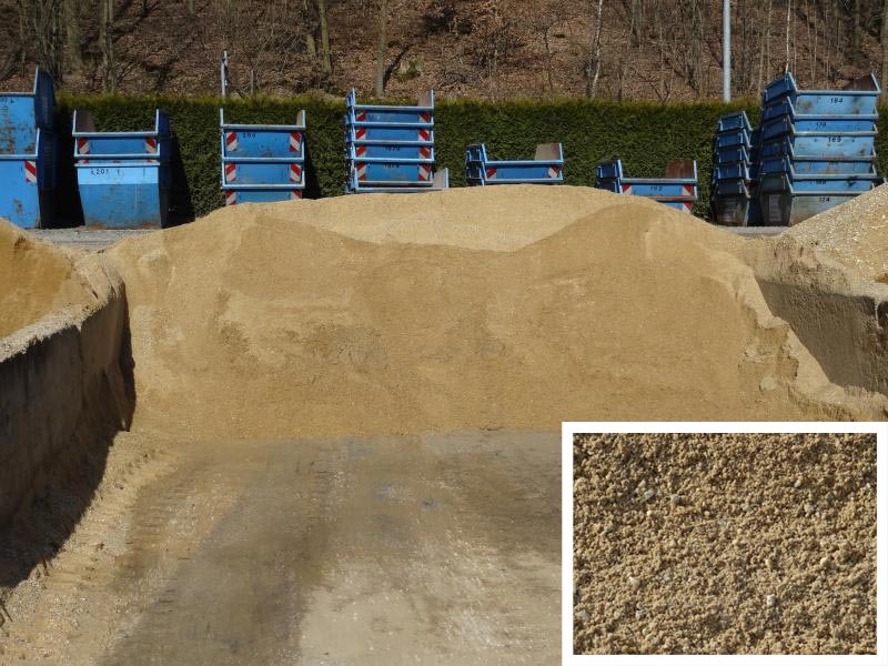 Estrichsand als Schüttgut beim Containerdienst Steudel in Greiz